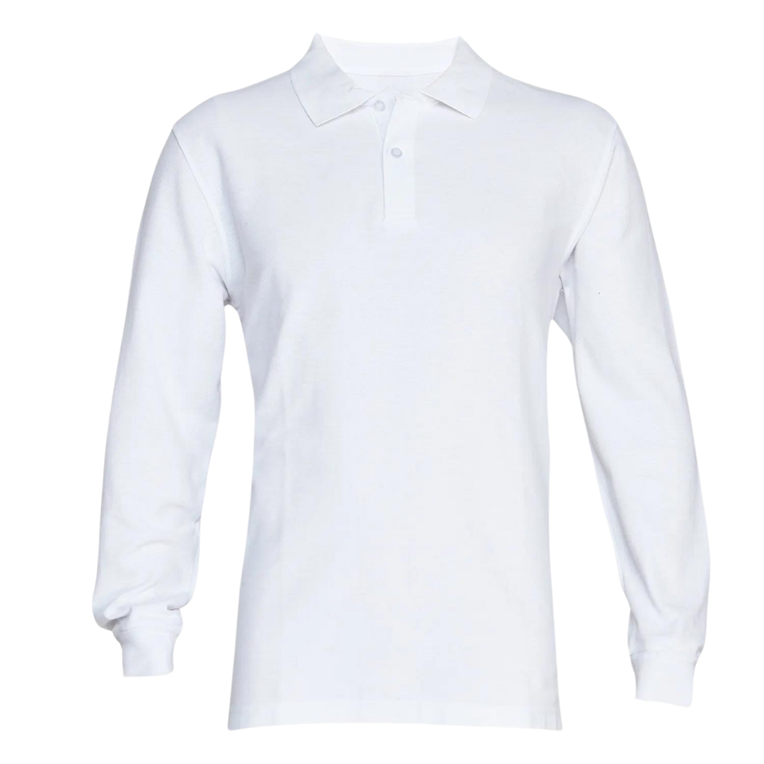 Polera Hombre Manga Larga Cuello Piqué
