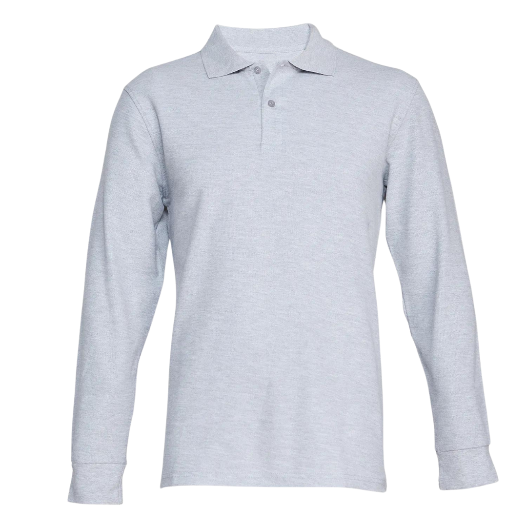 Polera Hombre Manga Larga Cuello Piqué