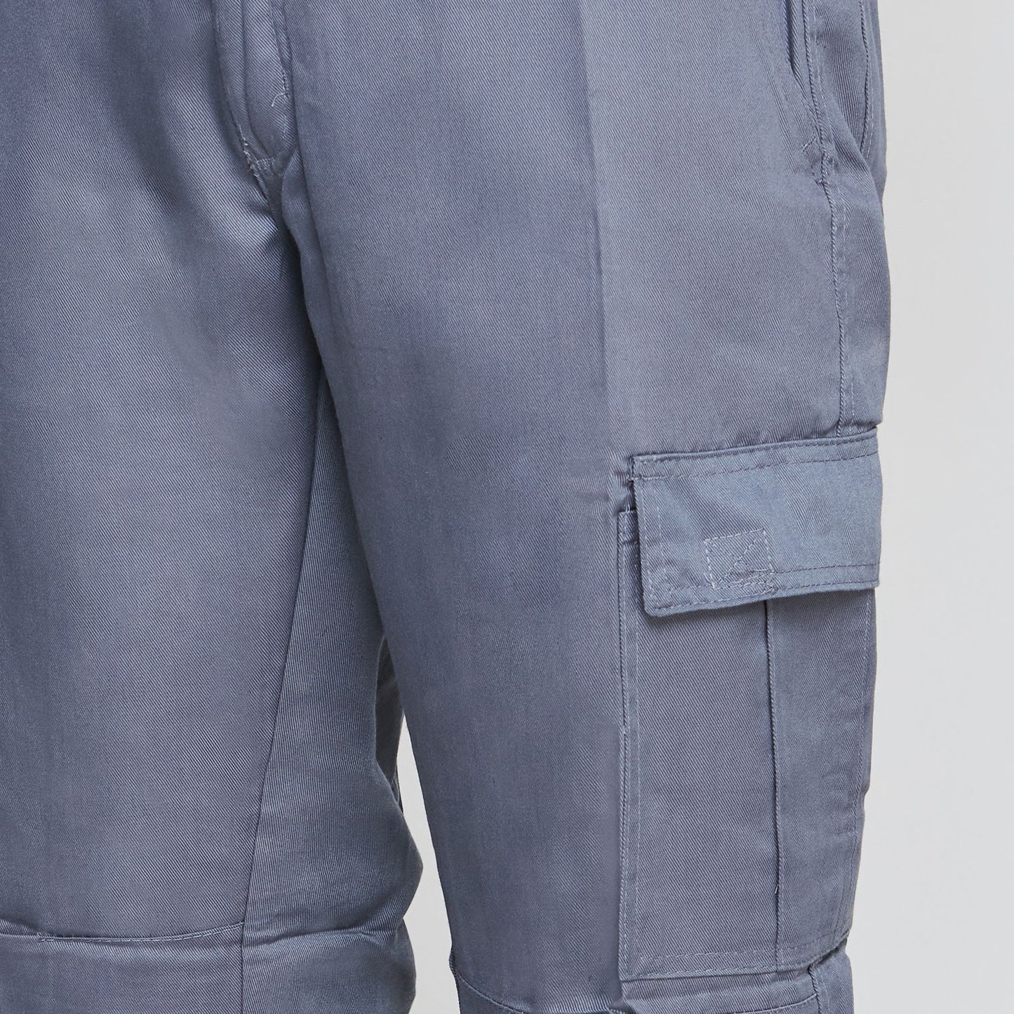 Pantalón Cargo Gabardina Cintura Elasticada